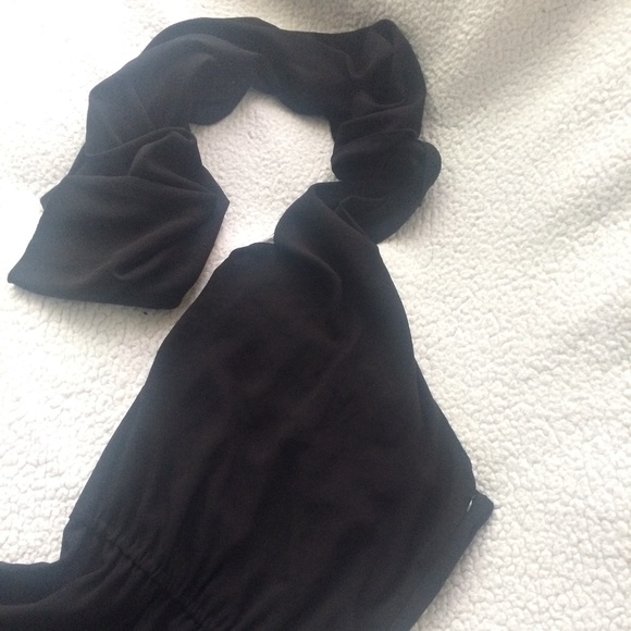 Halston Heritage Black Drape Neck Jumpsuit - Picture 7 of 12